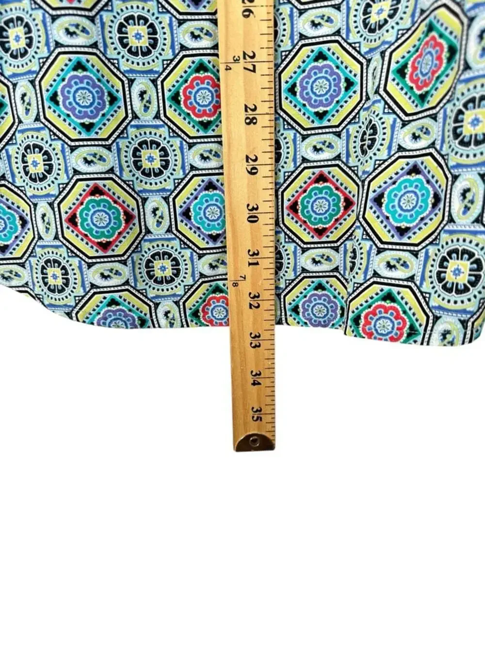 Robert Graham Blue Multi Geo Print Button Up Shirt Short Sleeve Large Luxury XL